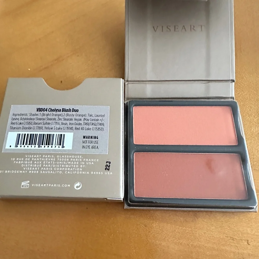ViseartParis professional makeup blush duo in Choiysa